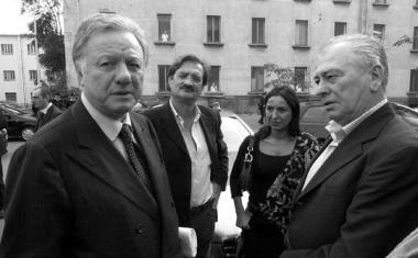 Amerini, a destra, insieme al ministro Matteoli 