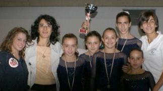 La squadra di serie C dell’Airone Argotape che ha vinto la prova della Fig andata in scena al palazzetto dello sport di Montevarchi