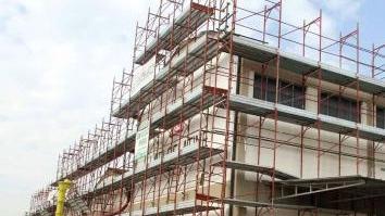 Il cantiere dove l’operaio stava lavorando