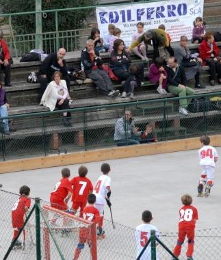 <b>PISTA. </b>Da hockey accanto alle mura       