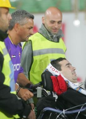 Da sinistra, Roberto Baggio con Stefano Borgonovo, ex calciatore malato di Sla 