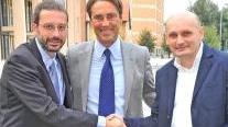 Da sinistra, Durante, Berti e Bruni, a fianco la platea