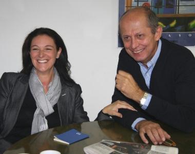 I due candidati alla segreteria, Ilaria Bugetti e Stefano Ciuoffo