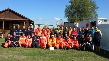 Il gruppo dei volontari che ha effettuato lesercitazione 