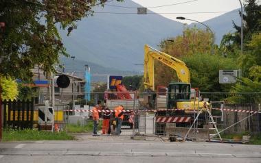 I lavori in corso per la realizzazione del sottopasso di via Ingrillini (Vip) 