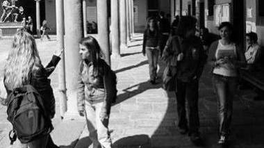 Studenti all’interno della Sapienza