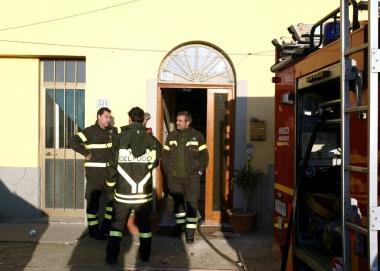 Pompieri nella casa di Molin Nuovo 