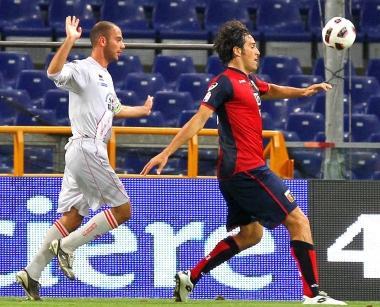 <b>MARCATORI</b>. Gianluca Freddi e Luca Toni hanno segnato le tre reti allo stadio Ferraris di Genova       