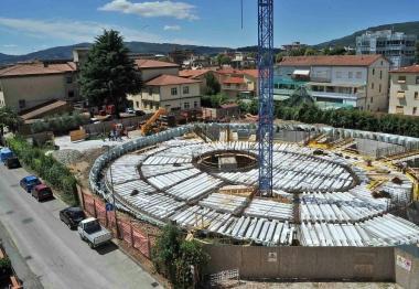 Il cantiere per realizzare la nuova sede Aias 
