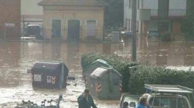 Un’immagine dell’alluvione del Serchio a Natale 2009