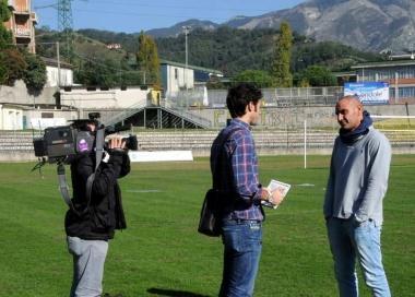 Il capitano Zampagna allo stadio intervistato da Dribbling 