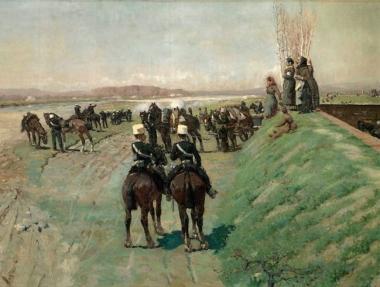 Il dipinto Esercitazioni militari di Panerai 