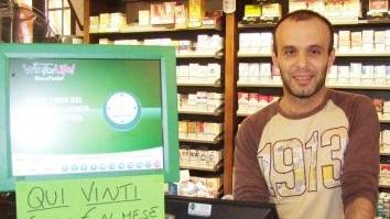 Marco Franchi nel punto Sisal all’interno del locale