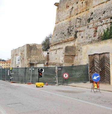 I lavori al bastione delle Fascine 