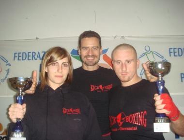 <b>KICK BOXE. </b>Maddalena Lenzi, Gerace e Giulio Amato 