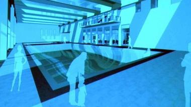 Un’immagine del progetto della nuova piscina