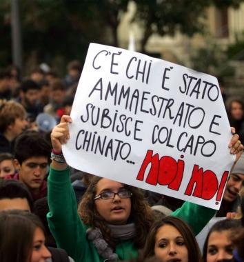 Il corteo studentesco di mercoled&igrave; scorso a Empoli 