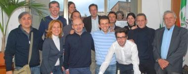 Soddisfazione nella sede del Pd di via Bonellina per la vittoria di Paolo Bruni e Marco Niccolai