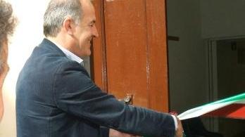 Il sindaco Cecconi all’inaugurazione