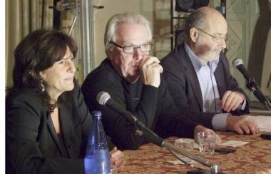 Da sinistra: lassessore Panichi, Chipperfield e Pasqualetti 