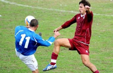 Il granata Magnani (a destra) tornato ad assaporare la gioia della rete 