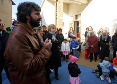 Il sindaco Dario Parrini inaugura il nuovo spazio della scuola di via Giusti 
