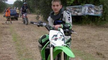Mirko Biagini in sella alla sua moto