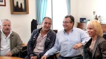 L’incontro col sindaco (al centro)