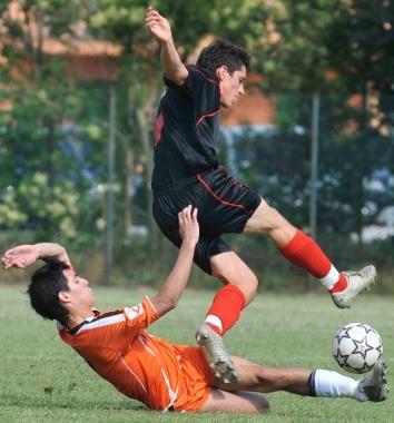 LUrbino Taccola impegnato in una partita 