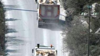 Camion del marmo sulle vie delle cave