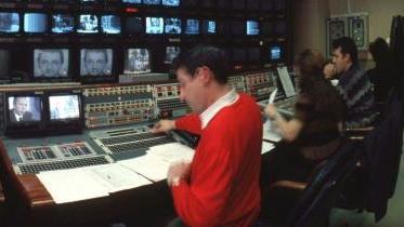 Uno studio televisivo pronto per la trasmissione