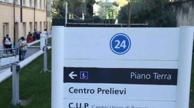 Il centro prelievi dell’ospedale