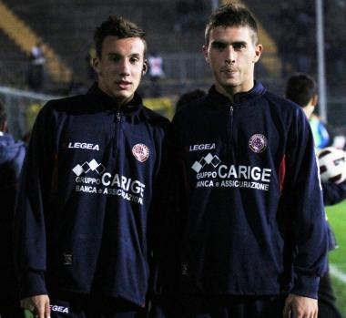 <b>CUGINI.</b> Marco e Filippo a Bergamo durante lintervallo 