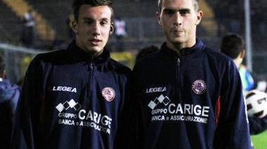 <b>CUGINI.</b> Marco e Filippo a Bergamo durante l’intervallo