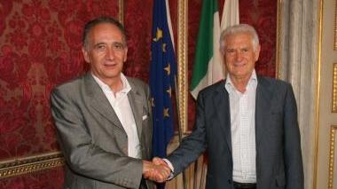 Il sindaco Mauro Favilla con il vice Giovanni Pierami