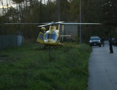 Lelicottero del servizio sanitario intervenuto a Chianni 
