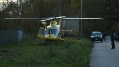 L’elicottero del servizio sanitario intervenuto a Chianni