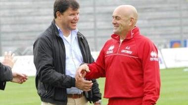 Giuliani e Favarin sorridenti prima del derby