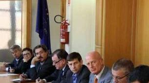 Uno degli incontri di ieri in Provincia