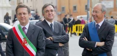 Da sinistra Filippeschi, Rossi e Pieroni 