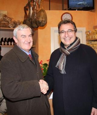 Il sindaco Lunardini (a sinistra) con il presidente del Parco Giancarlo Lunardi; a fianco, un momento della manifestazione   