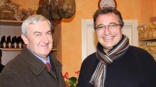 Il sindaco Lunardini (a sinistra) con il presidente del Parco Giancarlo Lunardi; a fianco, un momento della manifestazione