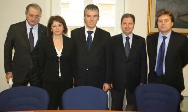 I vertici di Unicredit in Toscana e a Livorno Da sinistra Enea, DArtibale, Giorgini Fiorentini e Raffo       