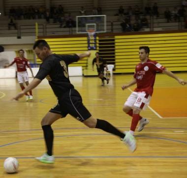 Unazione di una partita di calcio a 5 