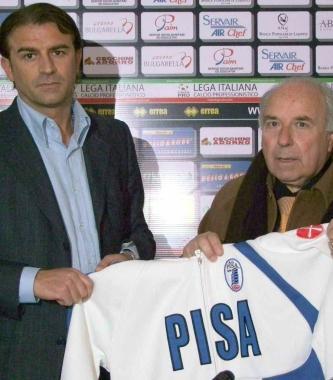 Sopra e sotto due protagonisti in positivo del Pisa: Lanni e Carparelli 