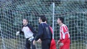 Un’azione del match