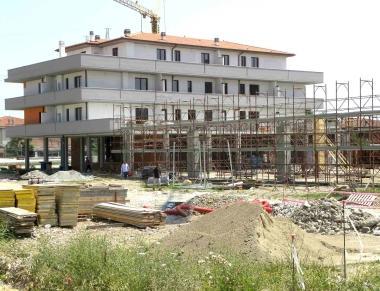 Il cantiere della Coop di via Scopelliti alcuni mesi fa  