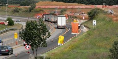 L’area del cantiere autostradale di Vada