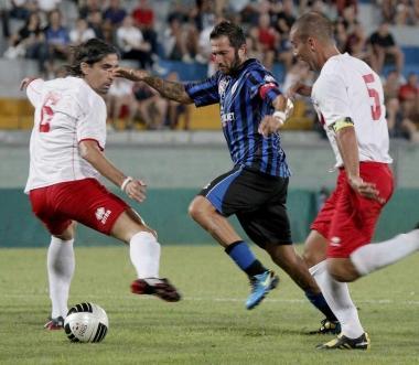 <b>MELUCCI</b> Il difensore in azione allArena 