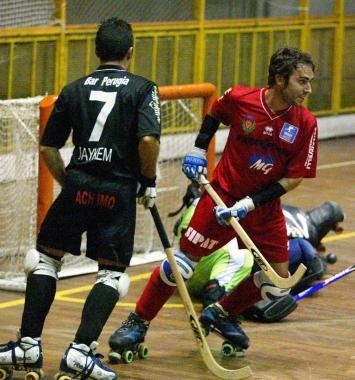 Unazione di gioco dellMg Hockey Prato 1954 